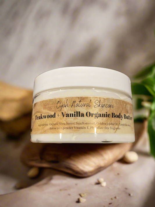 Teakwood + Vanilla Organic Whipped Body Butter